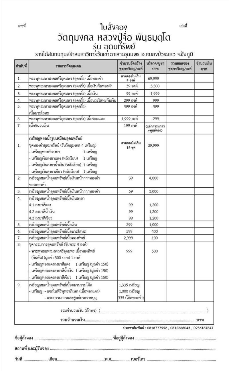 เปิดจอง เหรียญปาดตาล รุ่น อุดมทรัพย์ หลวงปู่จื่อ วัดเขาตาเงาะอุดมพร จ.ชัยภูมิ